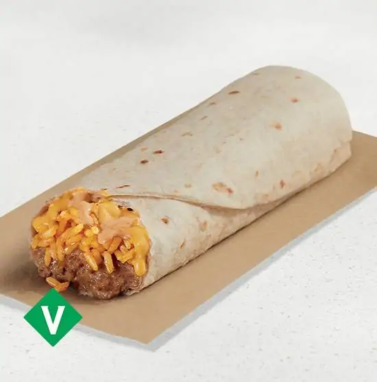 Cheesy Bean and Rice Burrito